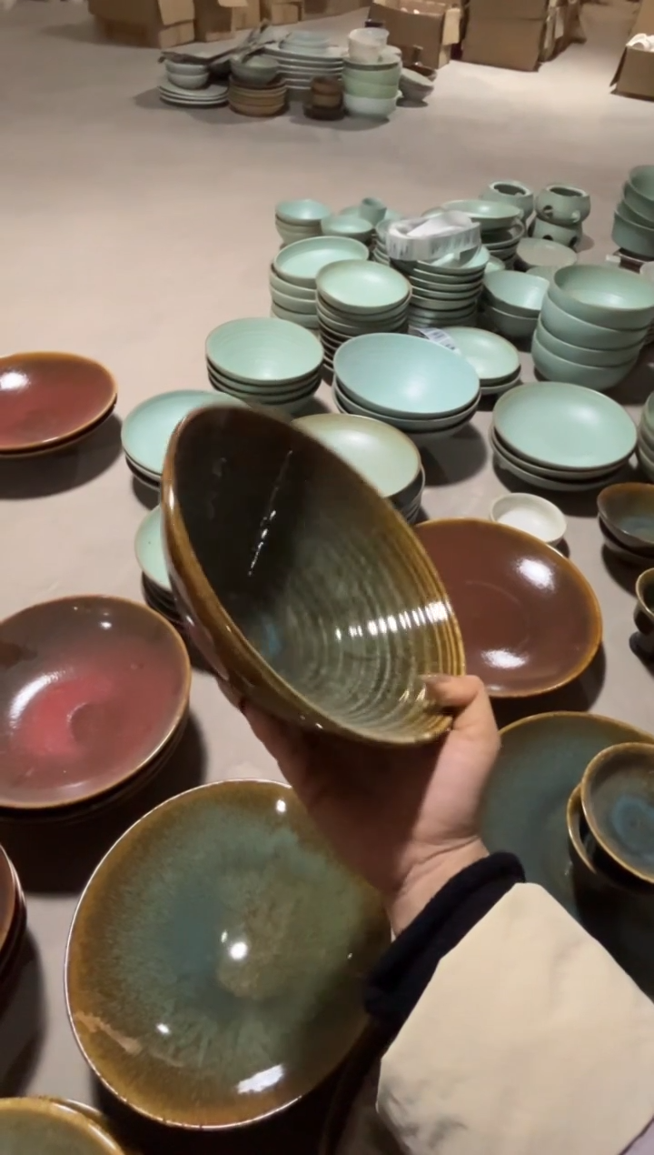 明舟?**人大暇窑变天目8寸锥子碗（单只装）