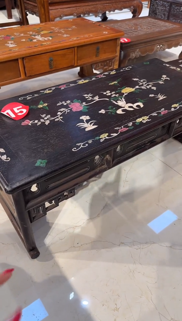 【闪购商品】木木艺邵氏紫檀花鸟地桌1080.888