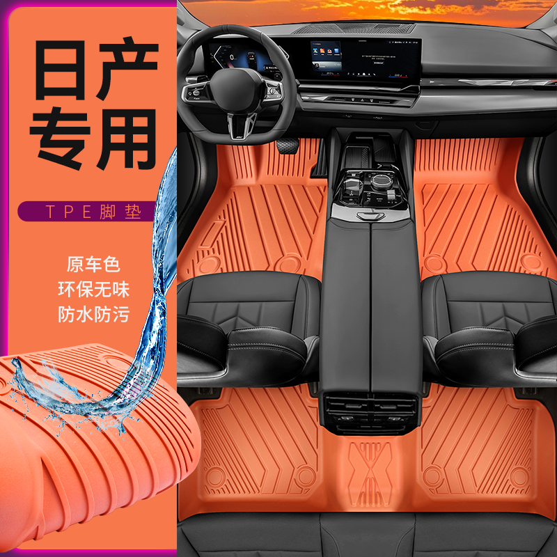 隆天【日产定制】轩逸骐达天籁奇骏蓝鸟逍客阳光骊威 劲客TPE脚垫