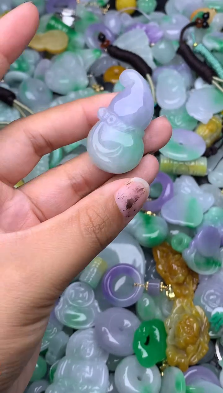翡翠未镶嵌颈饰天然缅甸翡翠吊坠 