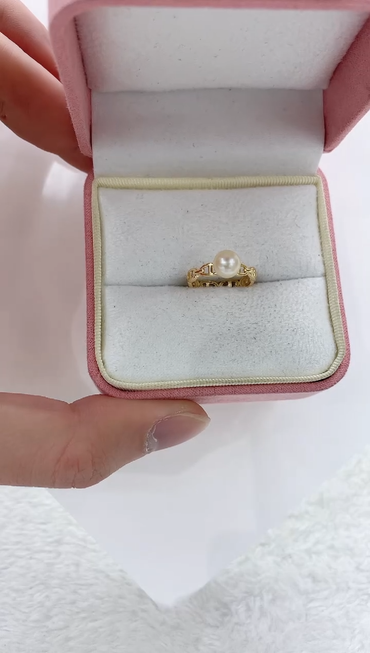 【闪购商品】海水珍珠戒指银S925镶嵌海水珍珠戒指