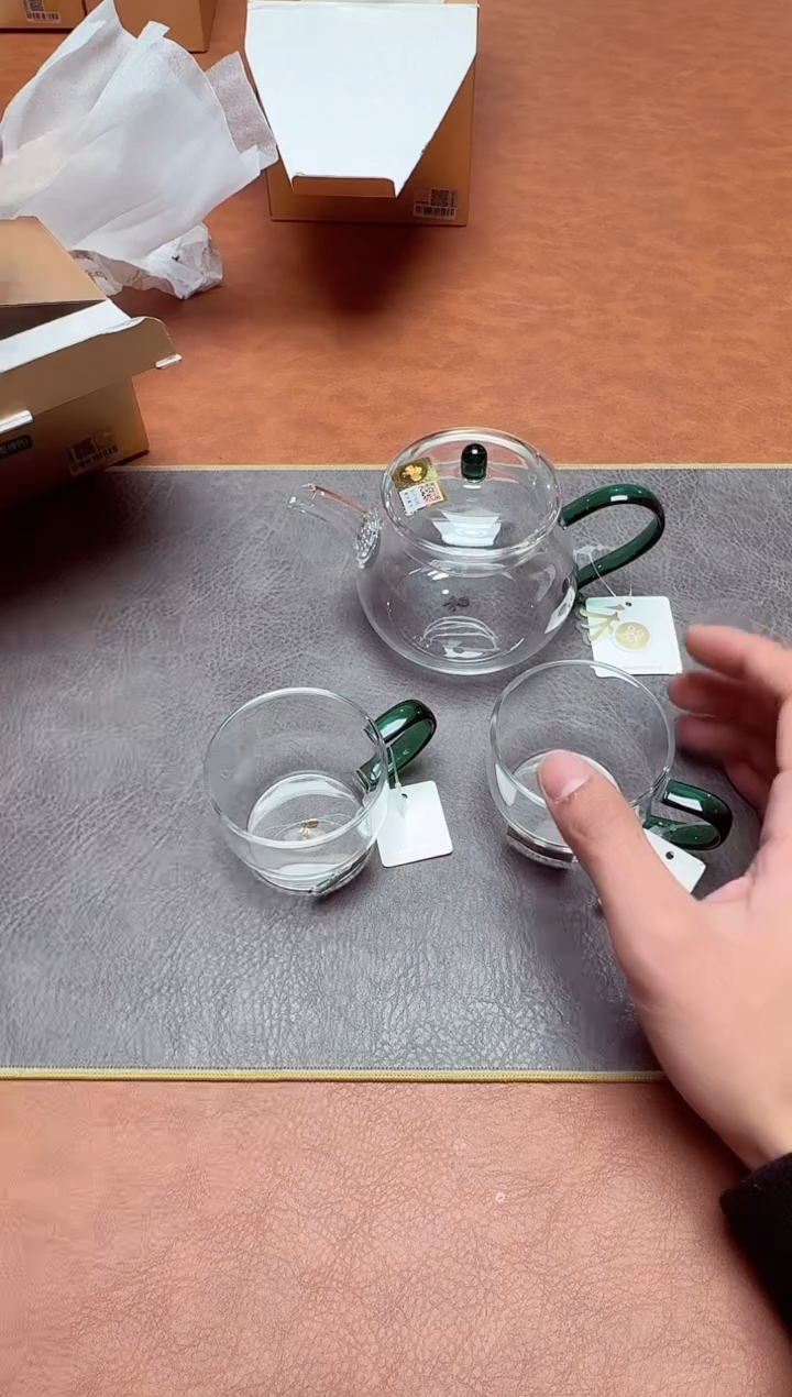 【闪购商品】禾器#青云壶墨绿+清尚对杯墨绿