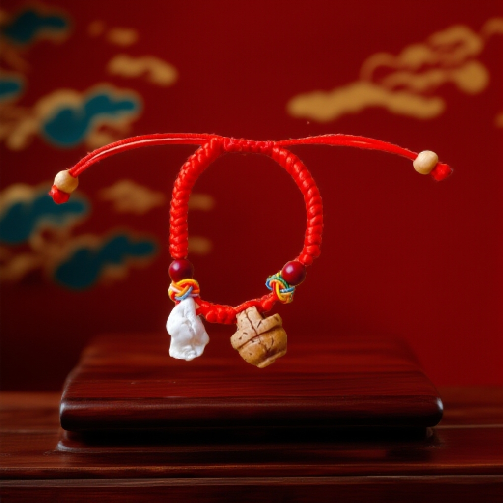 桃核手串宝宝婴儿儿童庇护平安红绳手链0-12