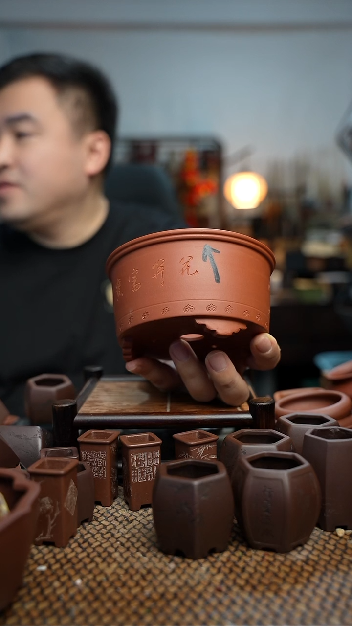紫砂花盆長木軒精品紫砂