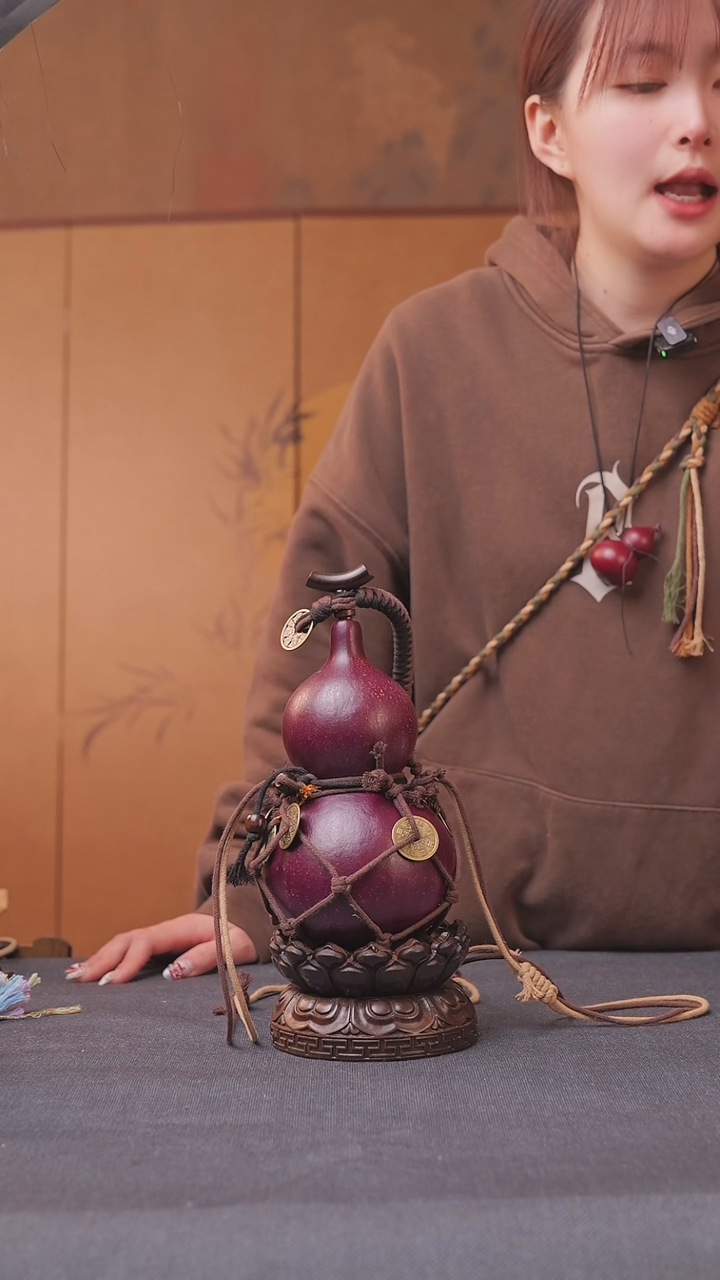 1165号链接精品大漆葫芦现货现发[一物一拍]不包含莲花底座600ml