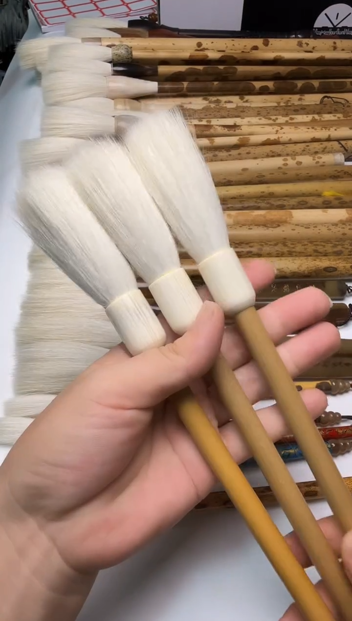 竹杆纯羊毫毛笔出峰7.5