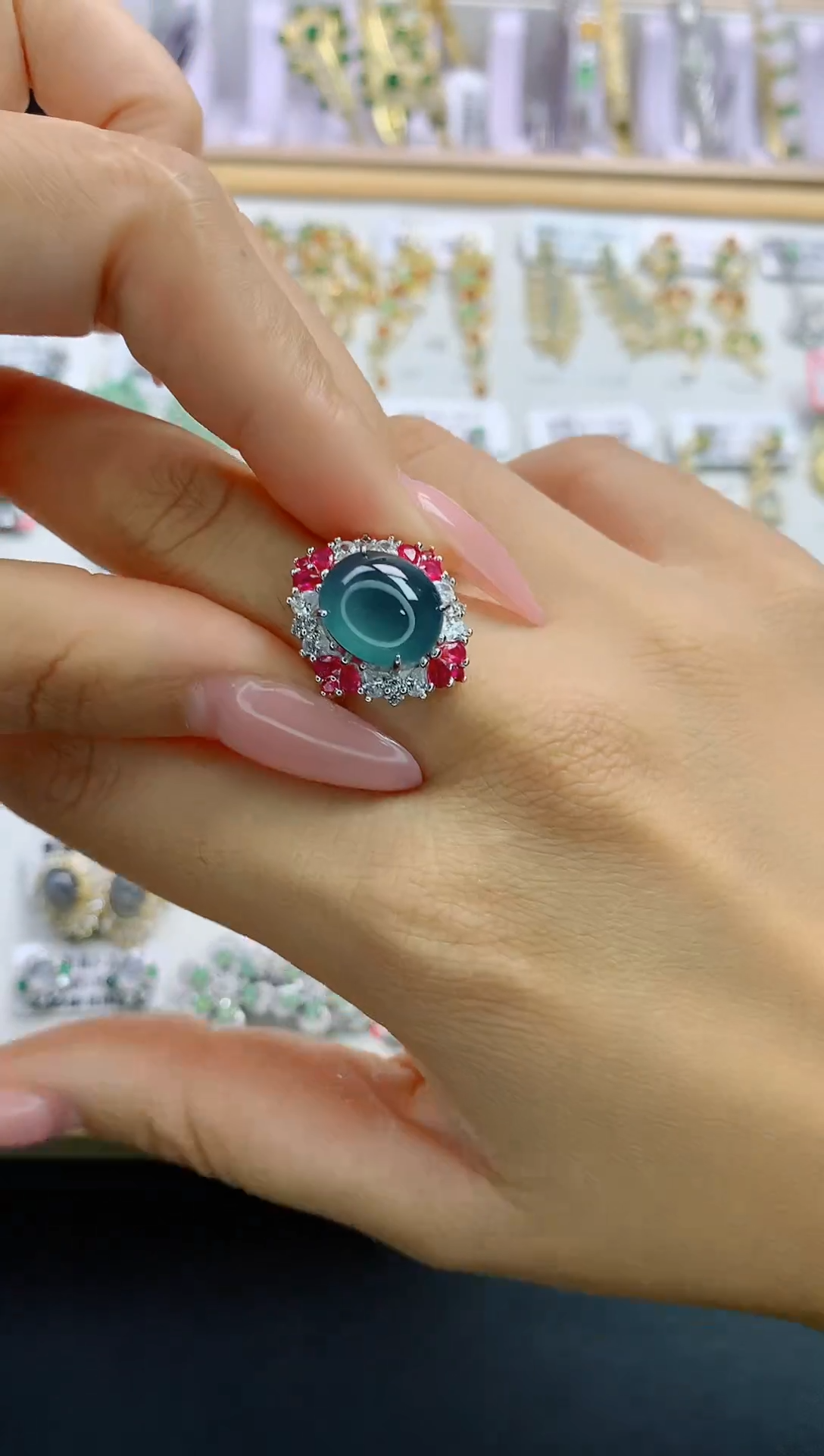 翡翠银S925镶嵌颈饰 翡翠 银S925镶嵌 111