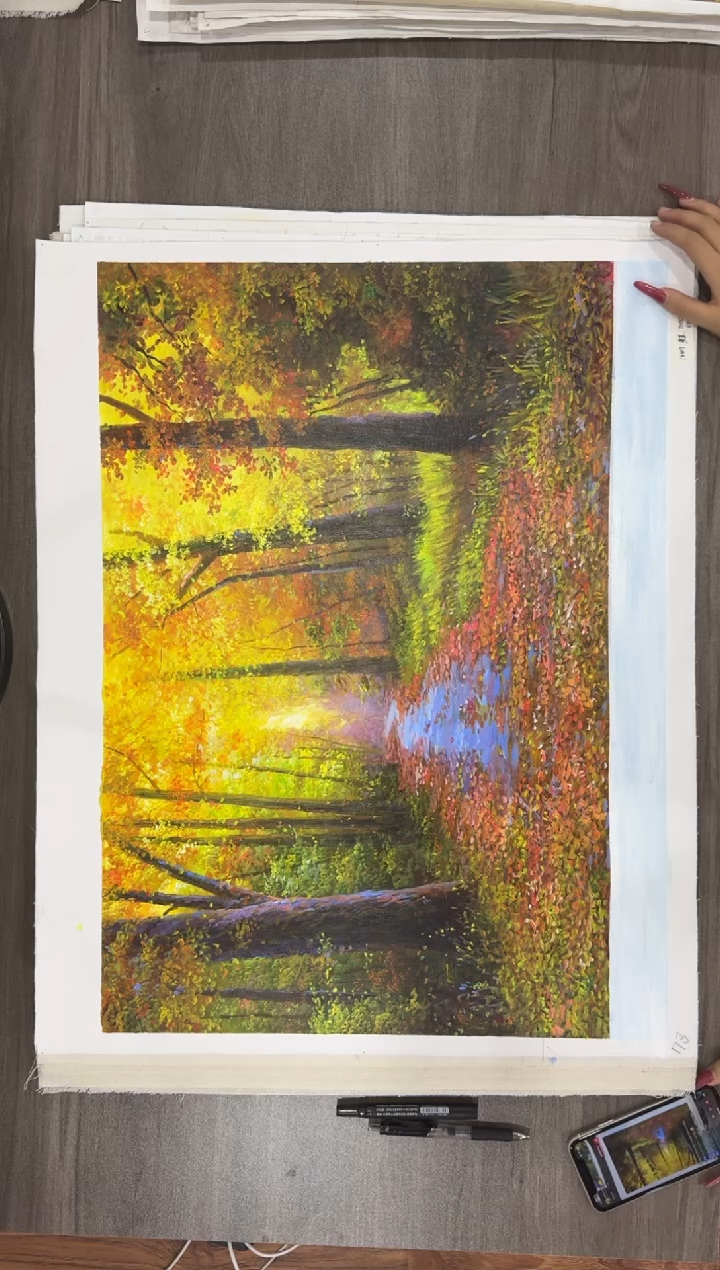 油画【98号】约50*70丨朝鲜原创纯手绘孤品油画丨顺丰包邮  