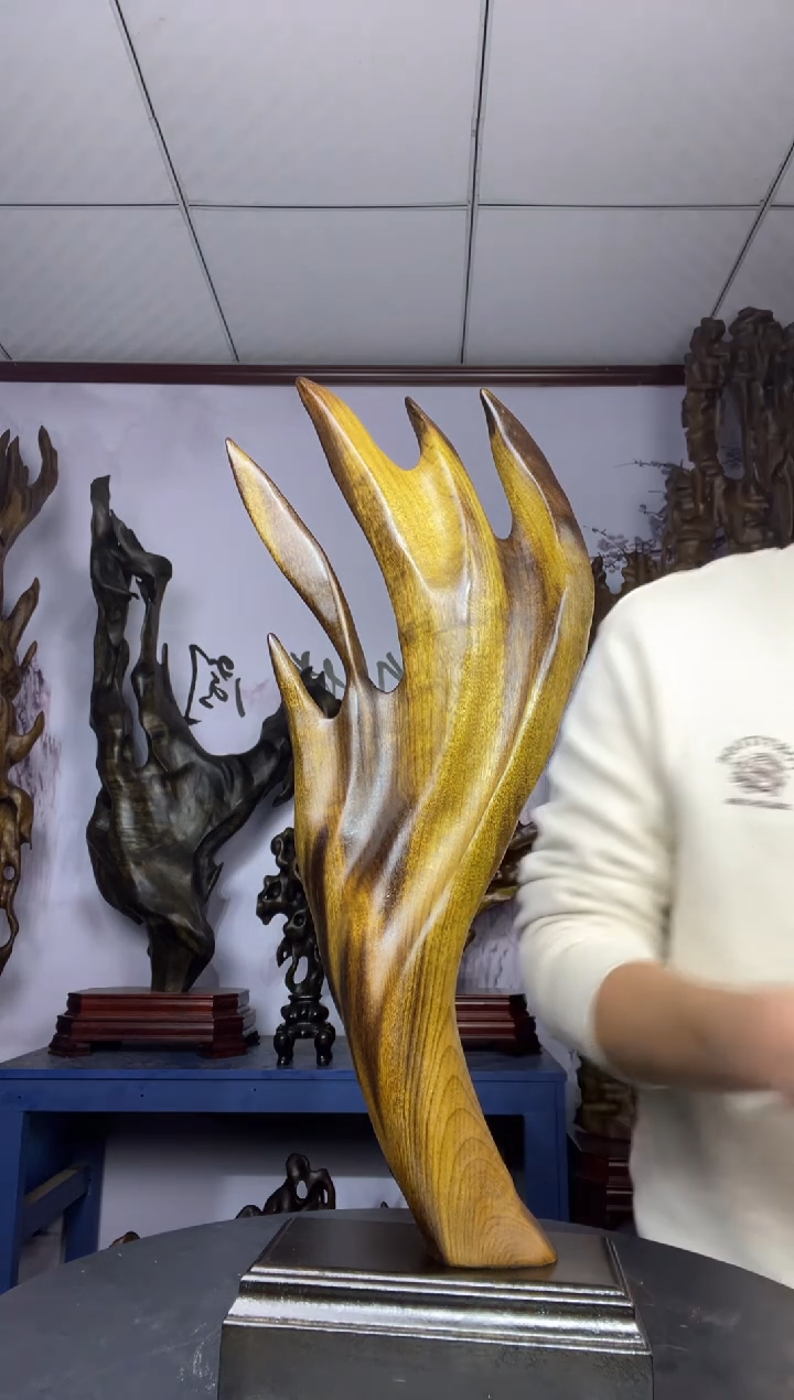 金丝楠木雕款既**恋金丝楠木工艺品摆件