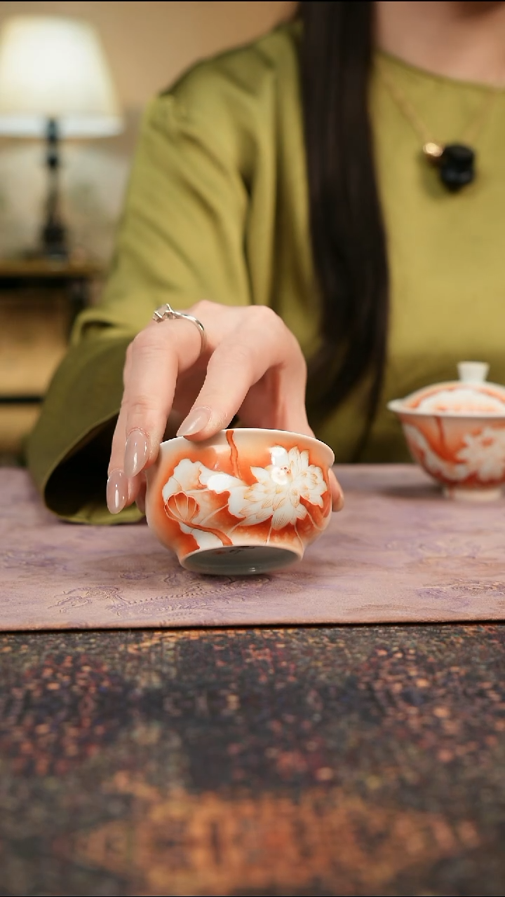 杯景德镇陶瓷杯碗柴烧多人