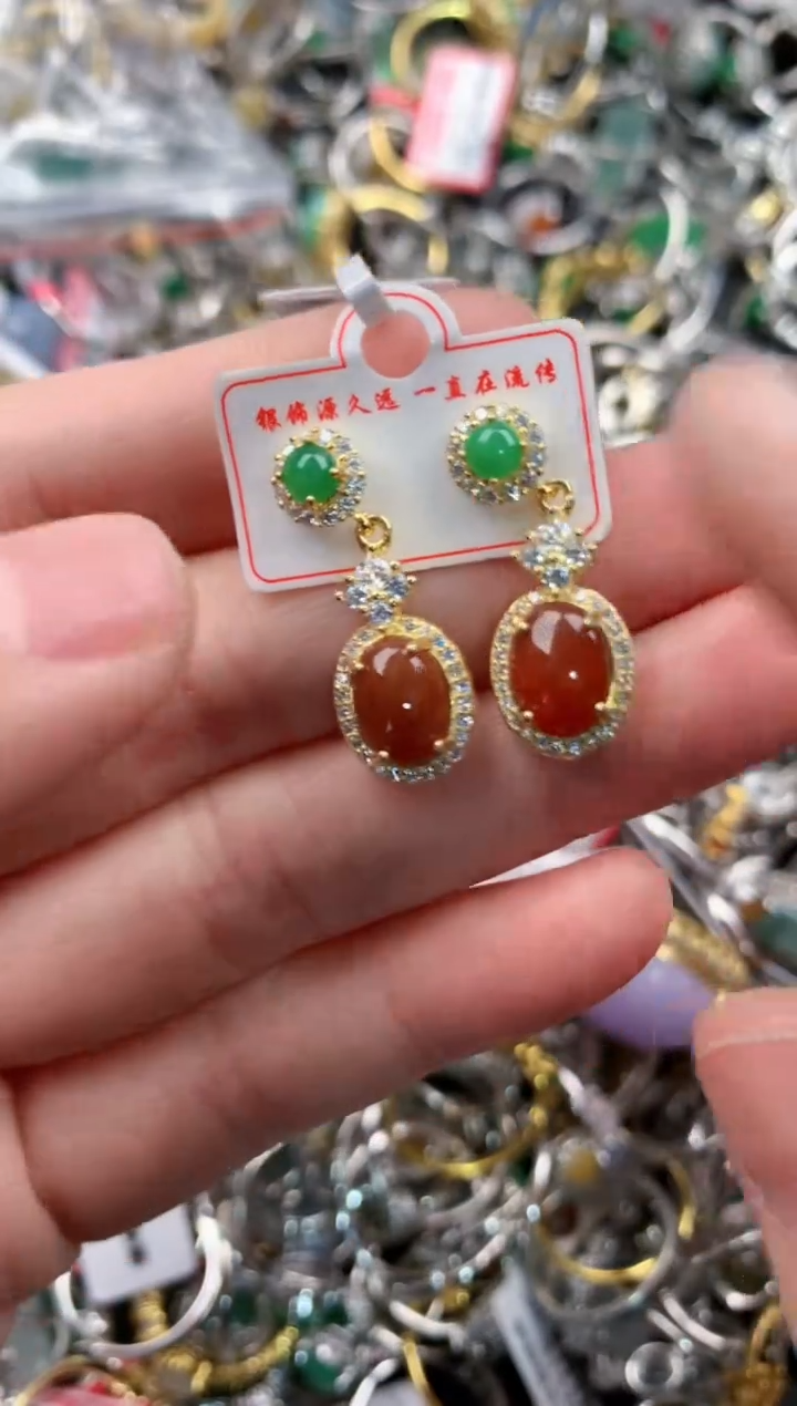 银S925镶嵌戒指翡翠444   7