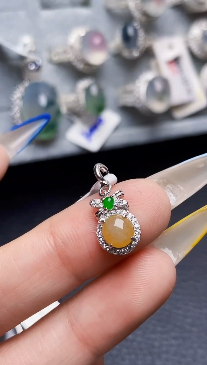 银S925镶嵌戒指翡翠1829