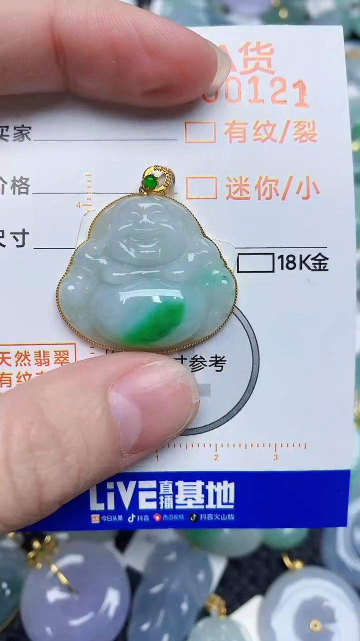 【闪购商品】翡翠颈饰18K金镶嵌45345345