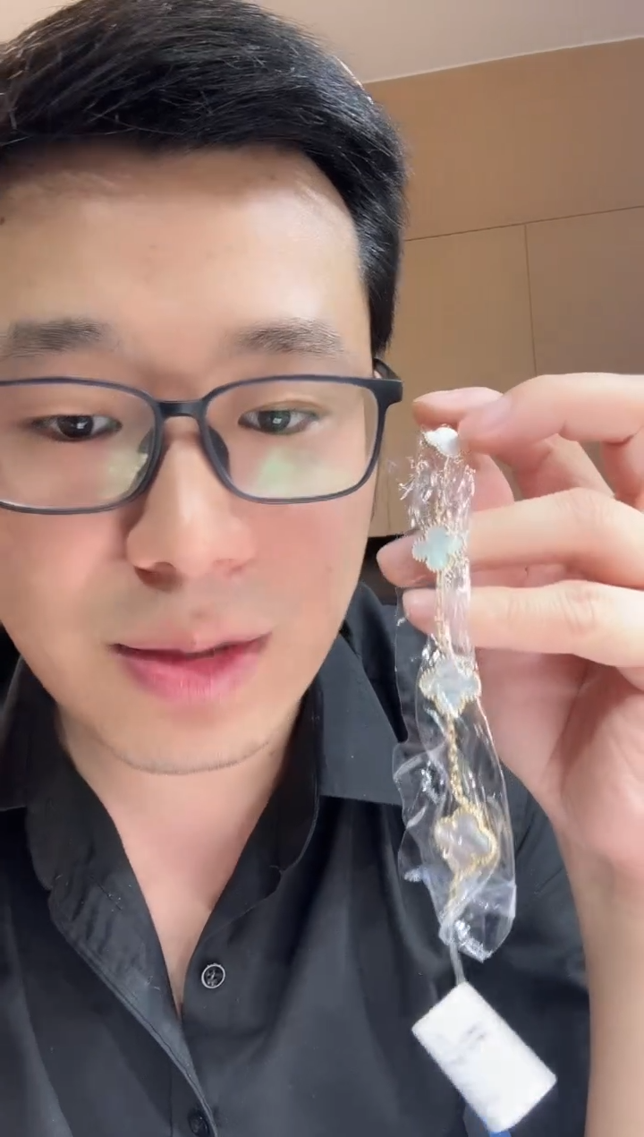 【闪购商品】贝壳（贝母）手链18K金镶嵌白色k黄，五花手链GHJ