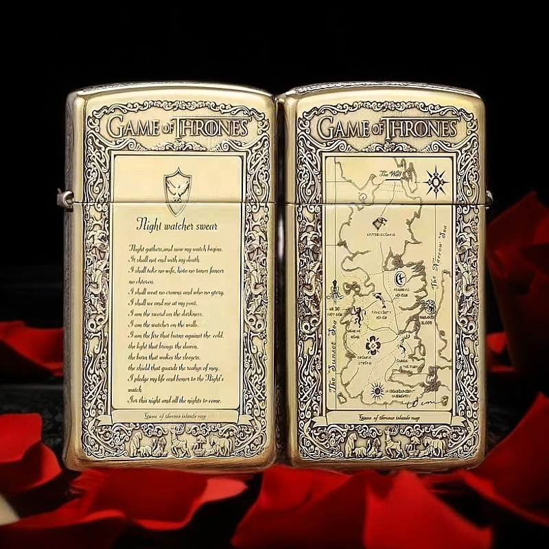 ZIPPO/之宝【纤巧窄机冰与火之歌】正品煤油打火机KF-DF