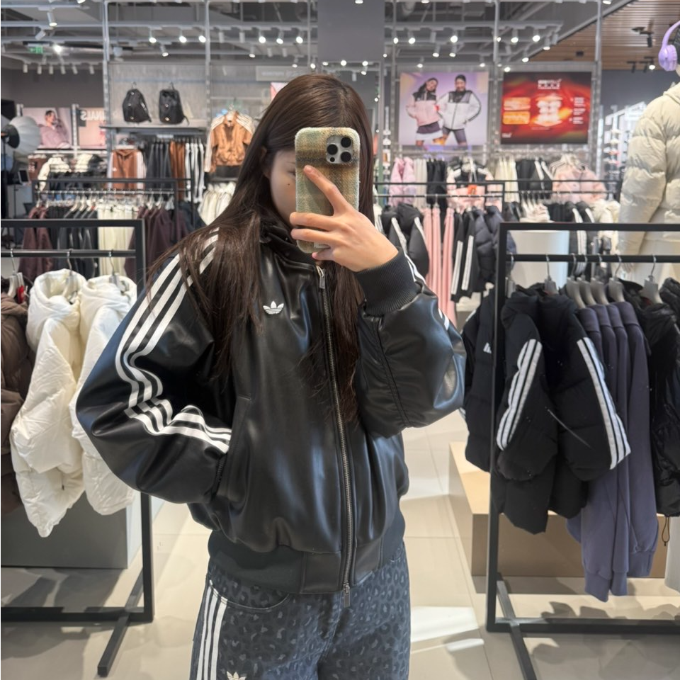 adidas/阿迪达斯秋冬新款潮流百搭经典连帽条纹棉服外套 KU6857 X