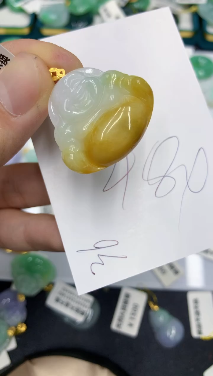 【闪购商品】翡翠颈饰18K金镶嵌号链接111111