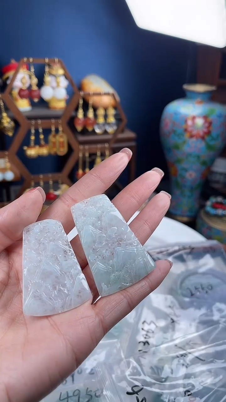 未镶嵌挂件翡翠满***糖，113056+113055