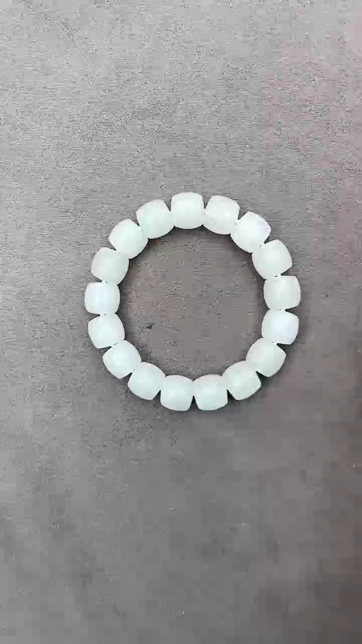 手串未镶嵌和田玉于阗白玉13直切