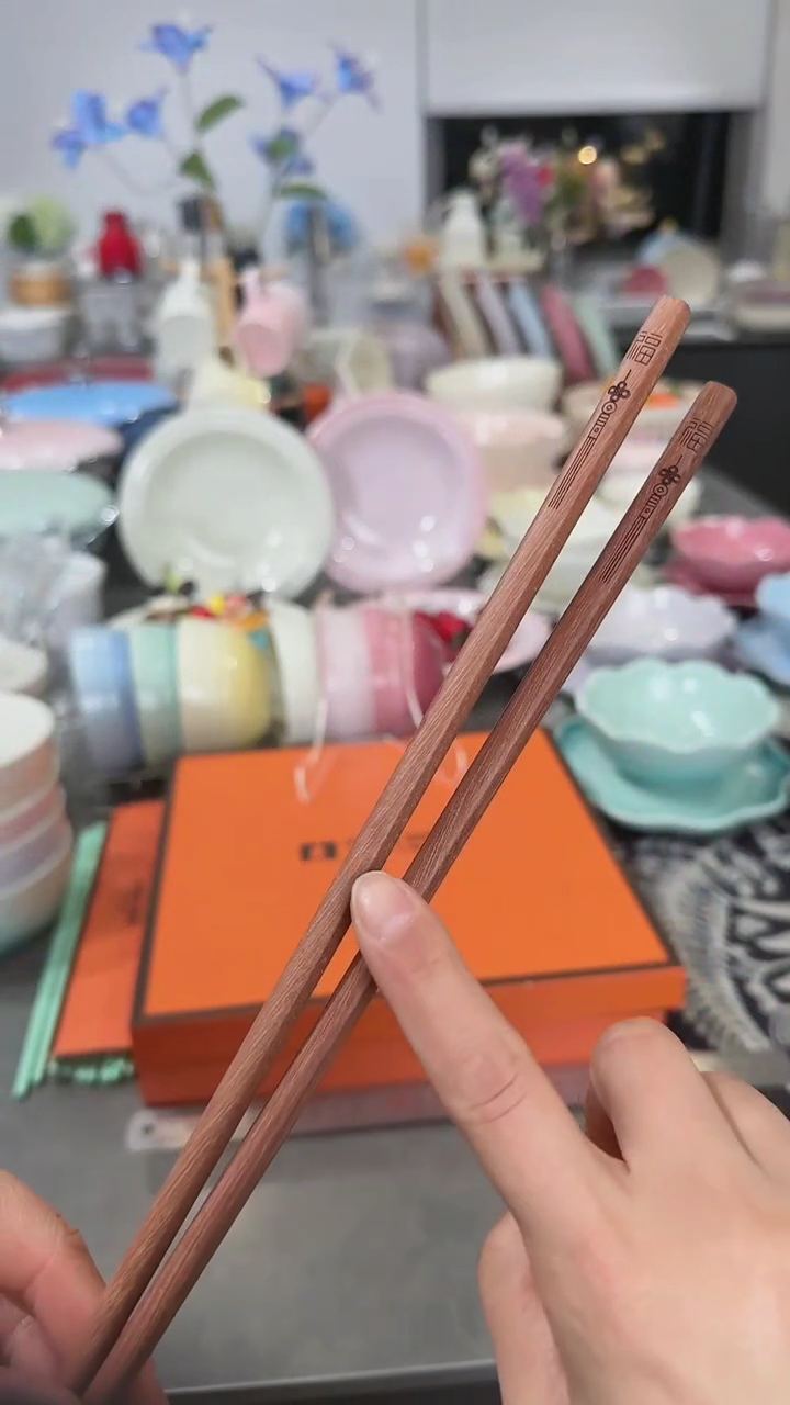 【闪购商品】瓷2双装红木火锅筷