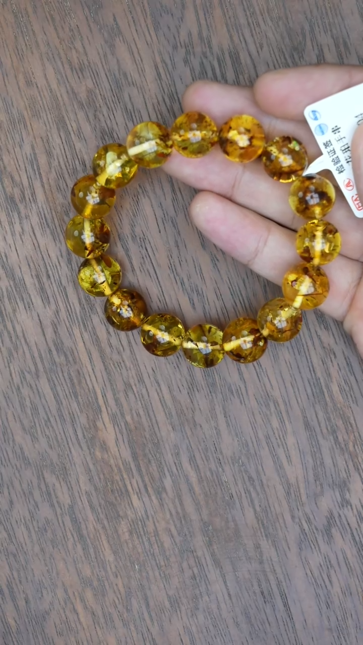 【闪购商品】琥珀裸石未镶嵌花珀手串
