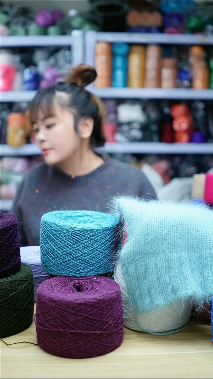 貂毛欢姐手编线A971