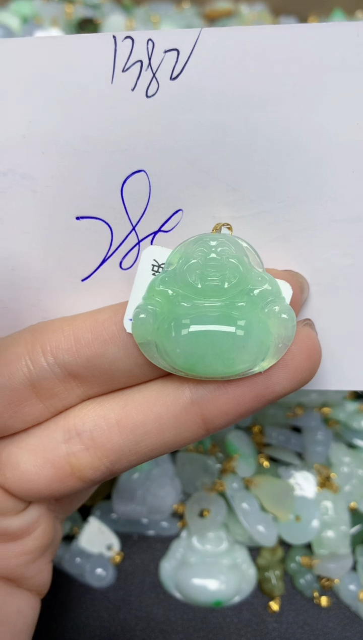 【闪购商品】翡翠颈饰18K金镶嵌天然翡翠A货