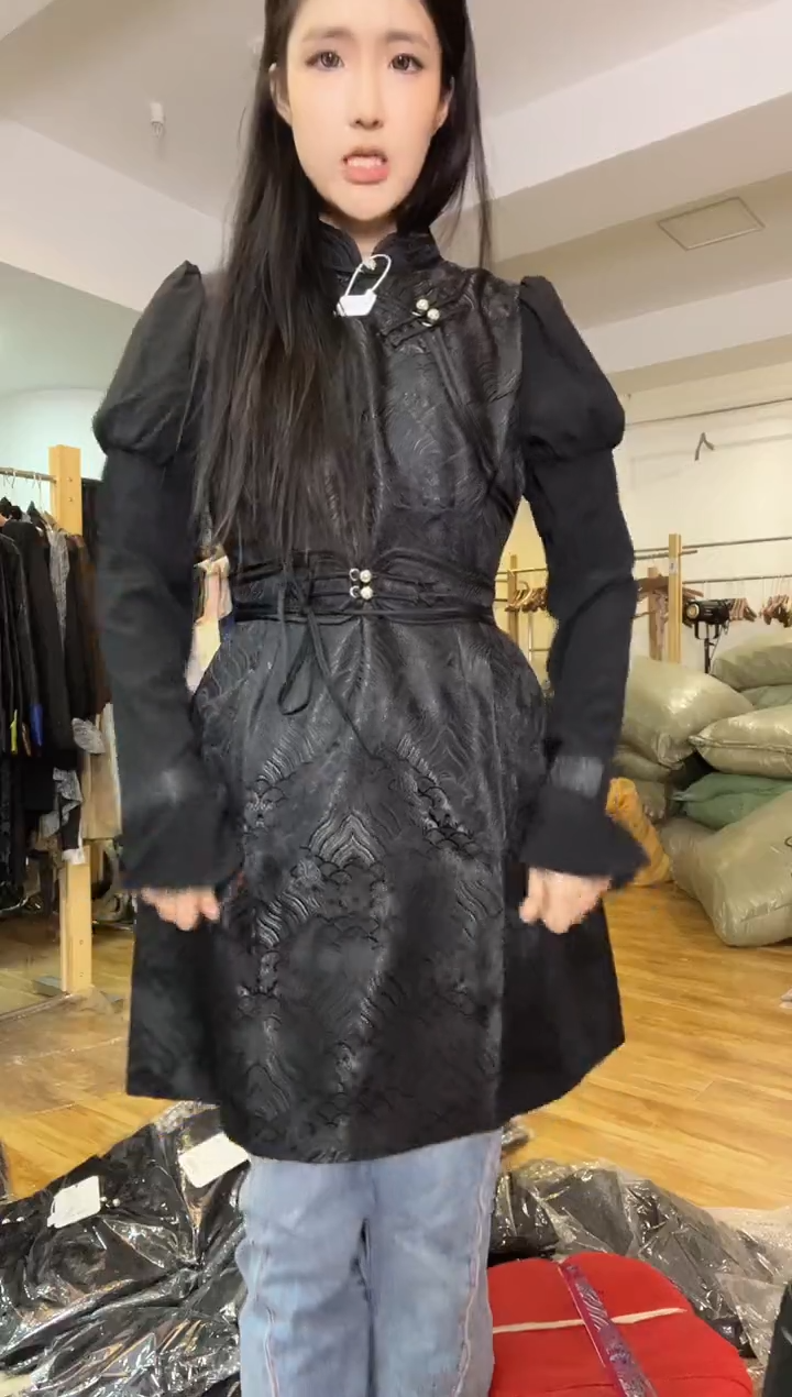 纱袖连衣裙       XL码      120-130斤