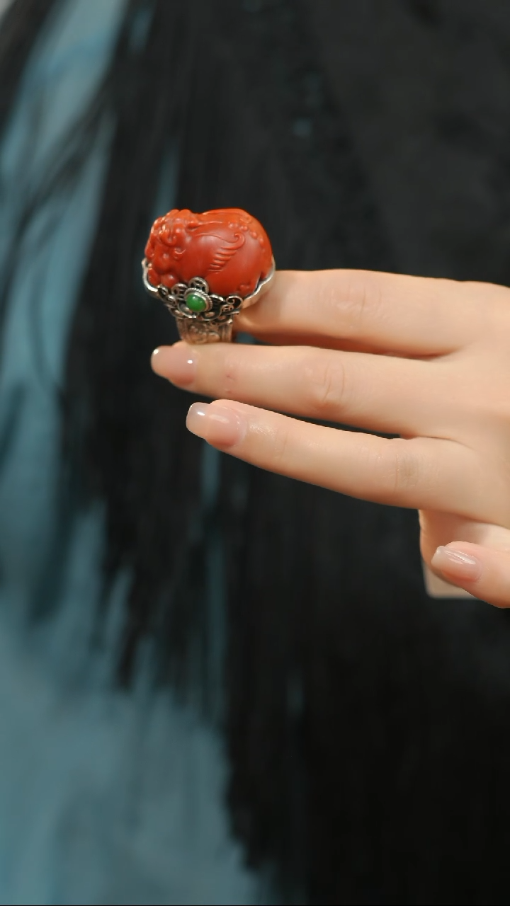 南红玛瑙未镶嵌戒指@YL008022409@