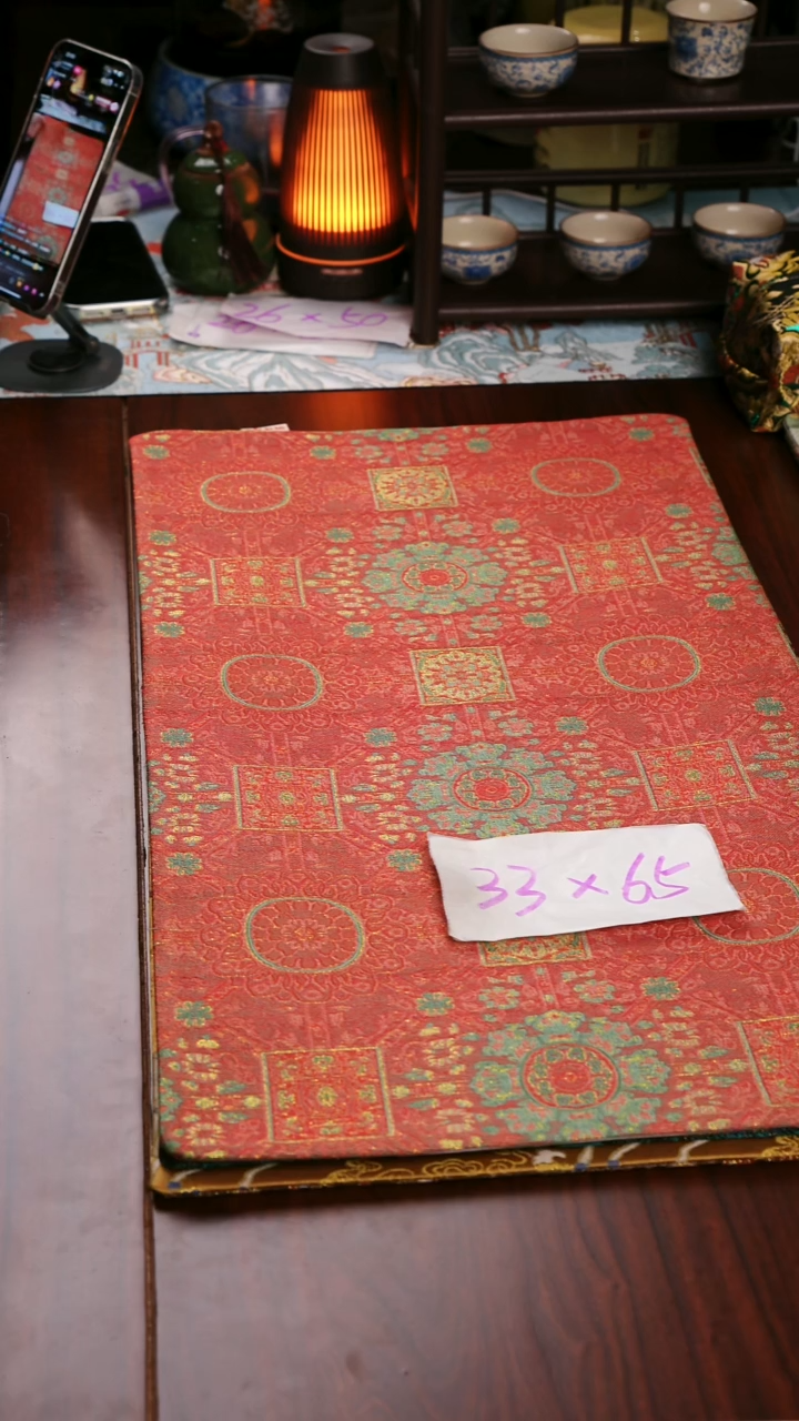 【福利八达运红双面】中国风干泡织锦茶席33*65