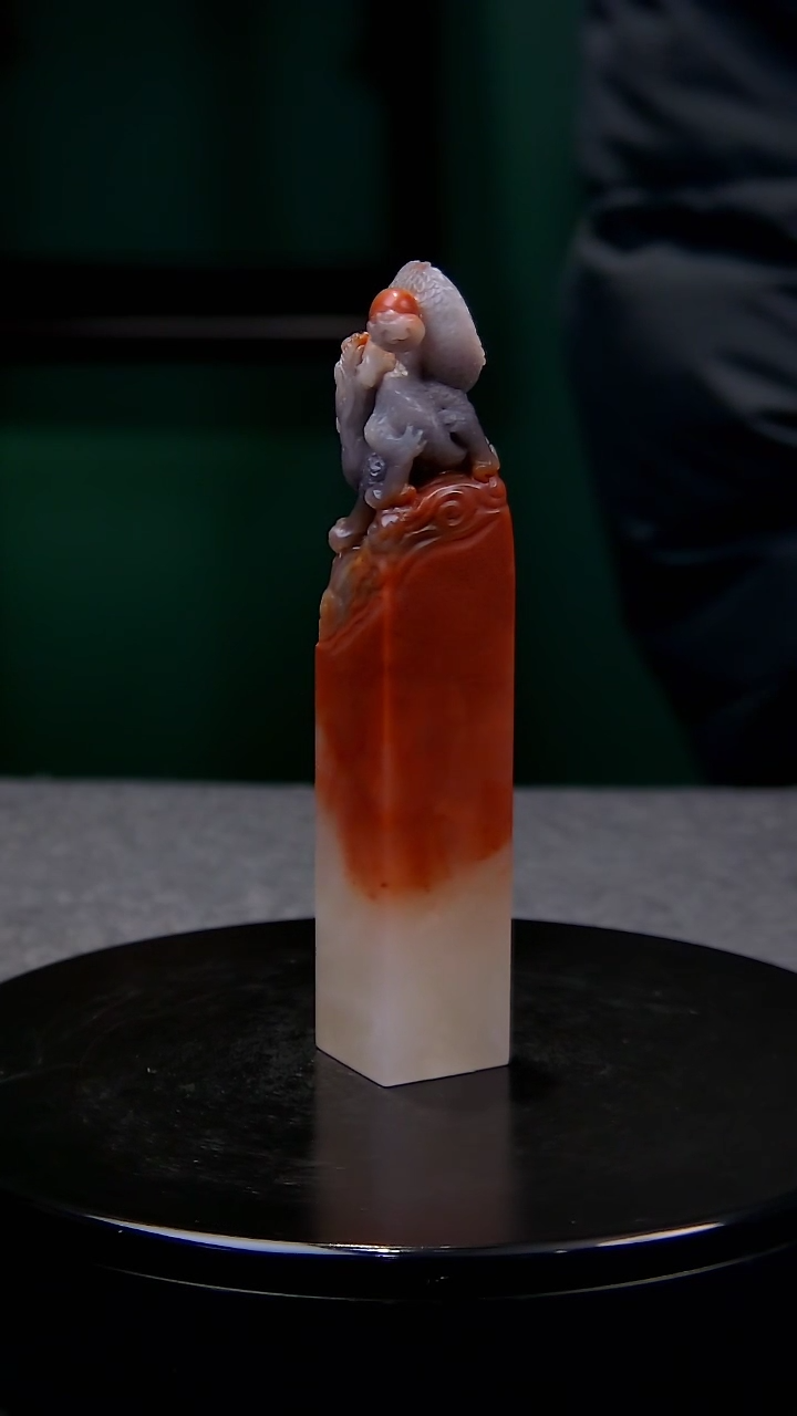 【闪购商品】老挝石三彩龙钮印章