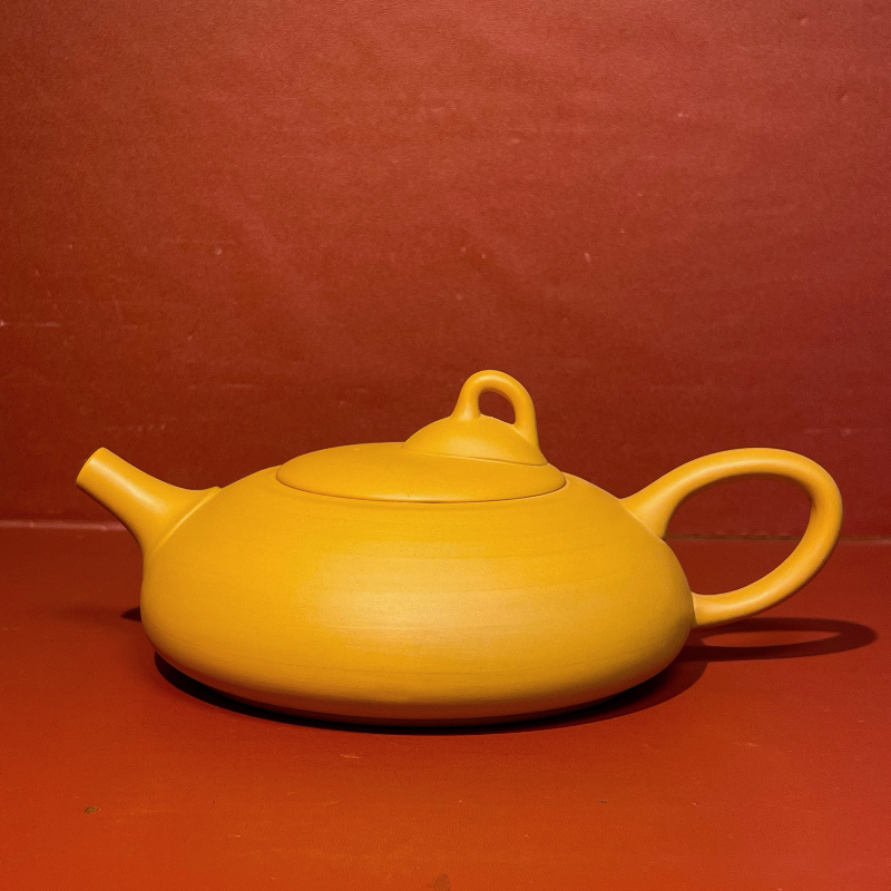 原矿段泥李白茶壶飞碟凤鸣壶大容量中式茶壶家用复古紫砂壶C130