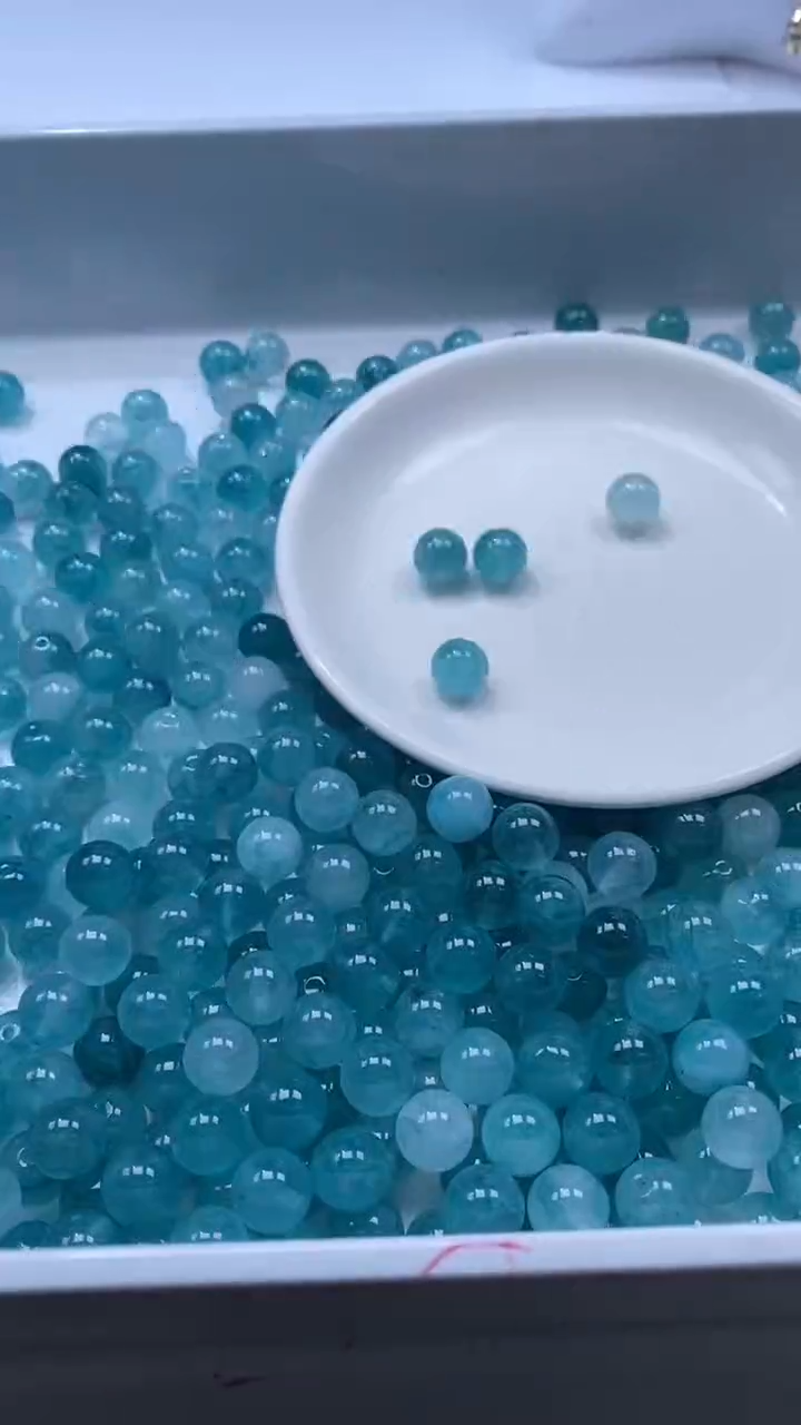 颈饰未镶嵌水晶W2988蓝碧*玺10MM*10颗