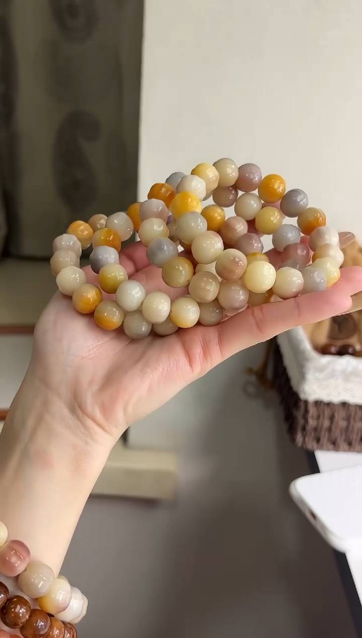 手串菩提根/象牙果沐a70紫美人玉化鲨鱼背12*13mm手串