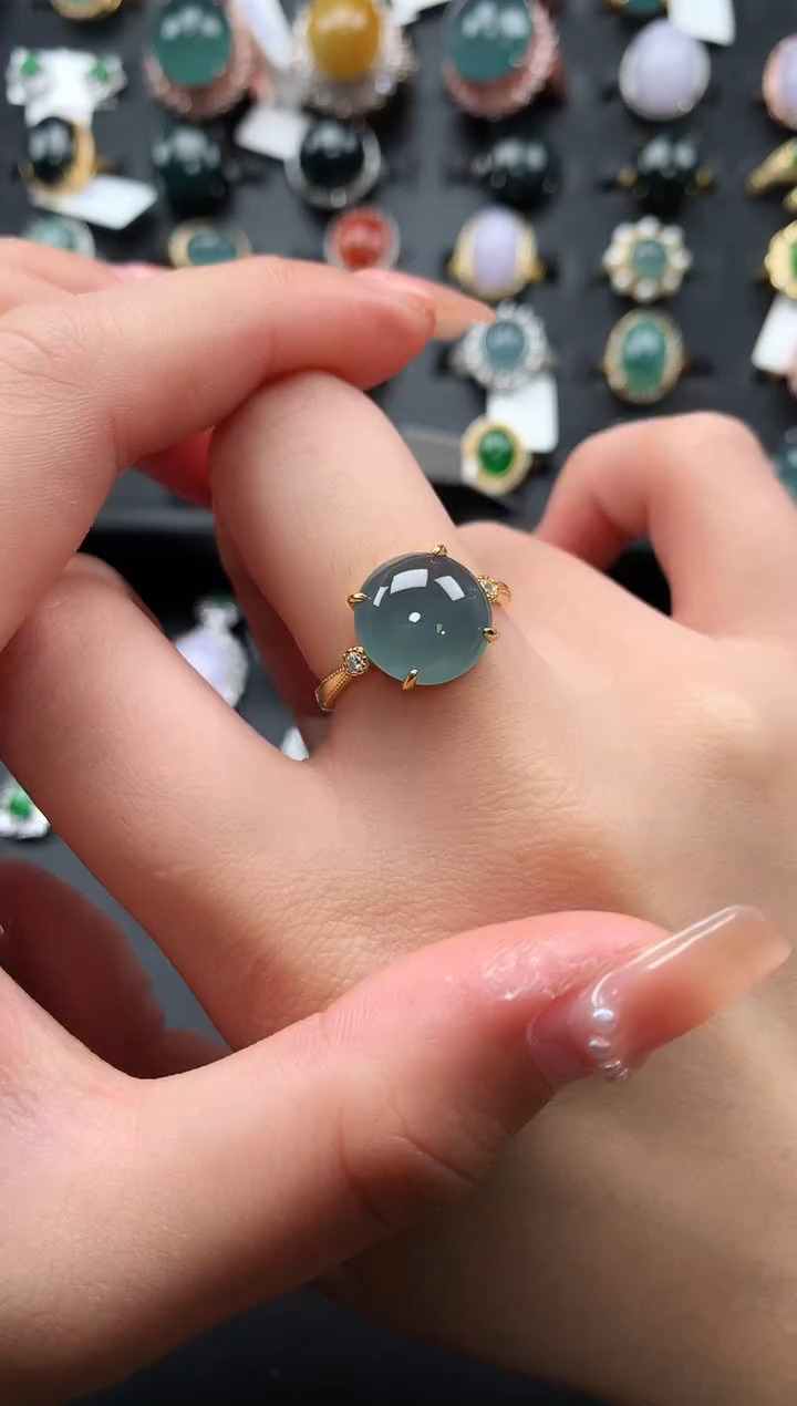 【闪购商品】翡翠戒指银S925镶嵌512421