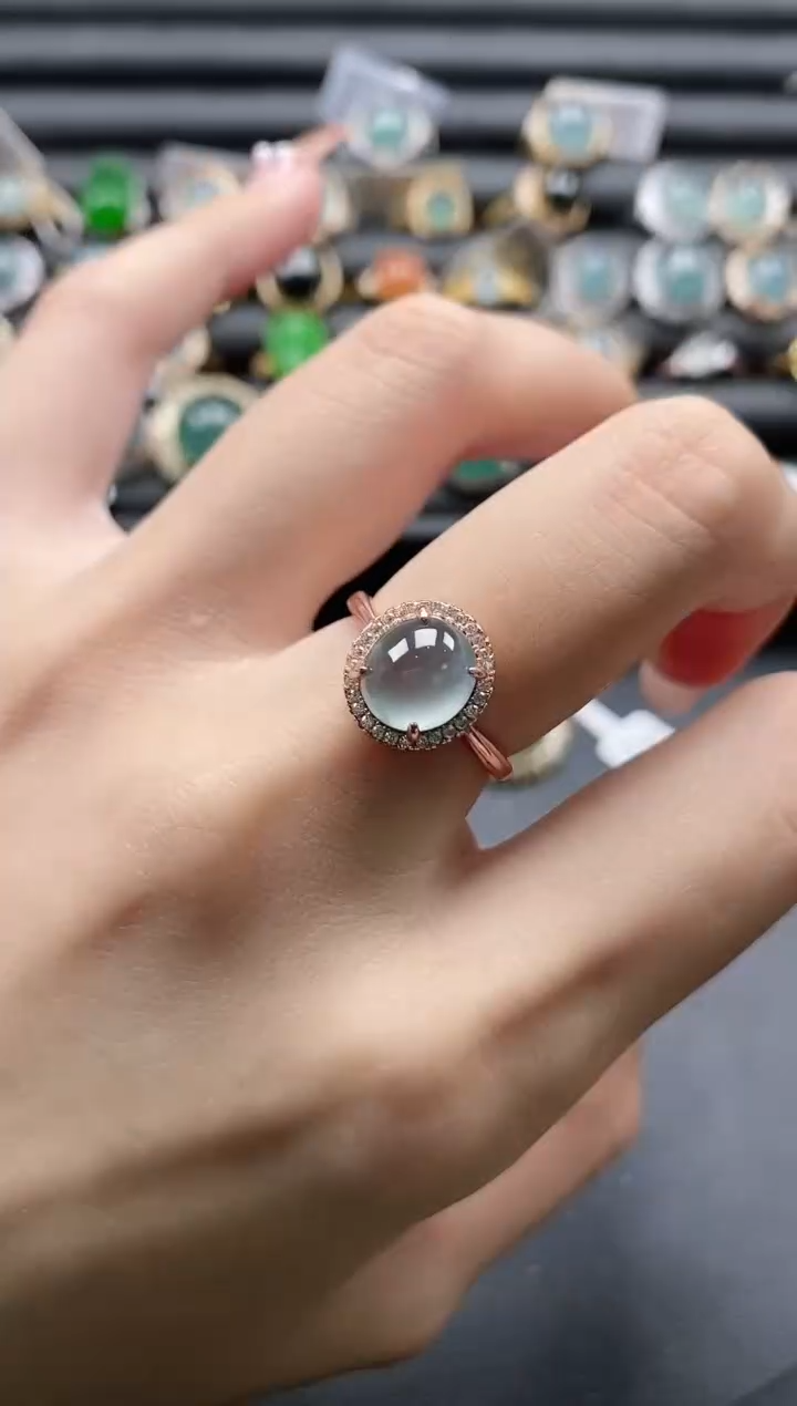 【闪购商品】翡翠戒指银S925镶嵌1111