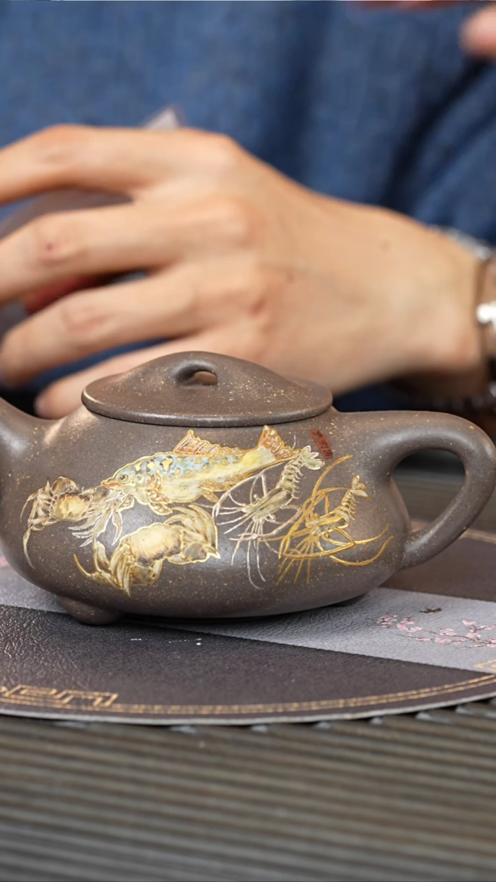 【闪购商品】紫砂茶壶CXF 青灰段 石瓢 