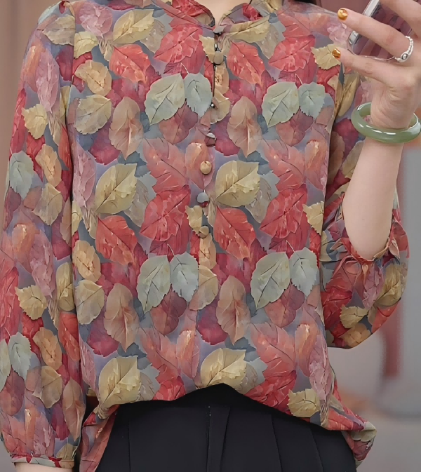 25年春季新款衬衫新红瑞吉祥上衣百搭时尚气质F51F32771