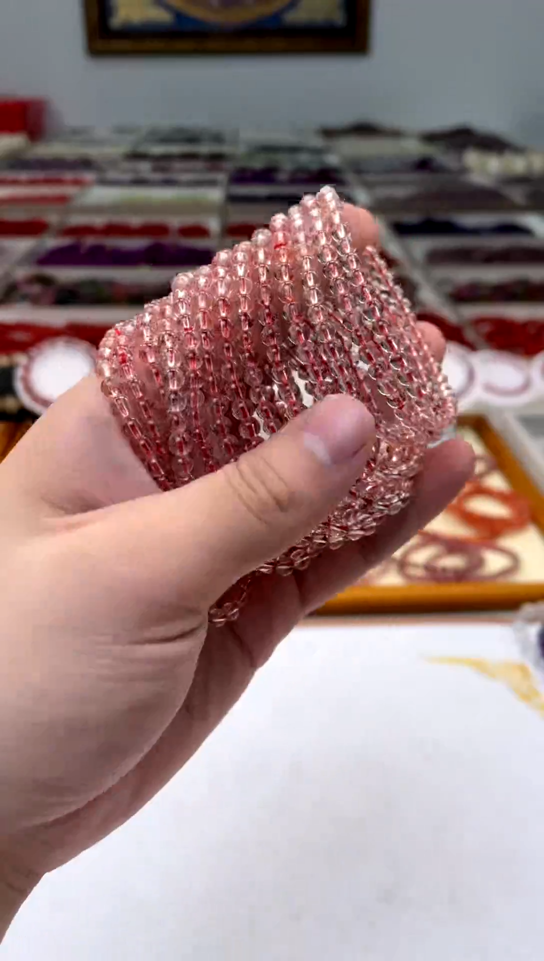 未镶嵌手串水晶【昊哥珠宝】芬达金草莓全净体多样性发一