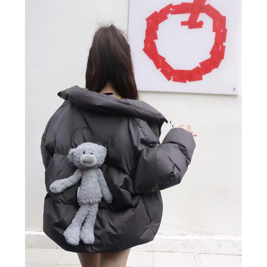 COCO AMAZING （010）背后小熊保暖羽绒服-5N301YR918