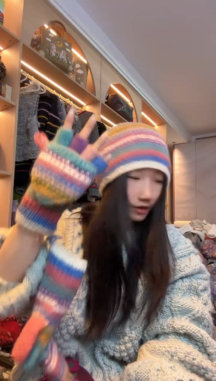 羊毛百羊毛糖果手套