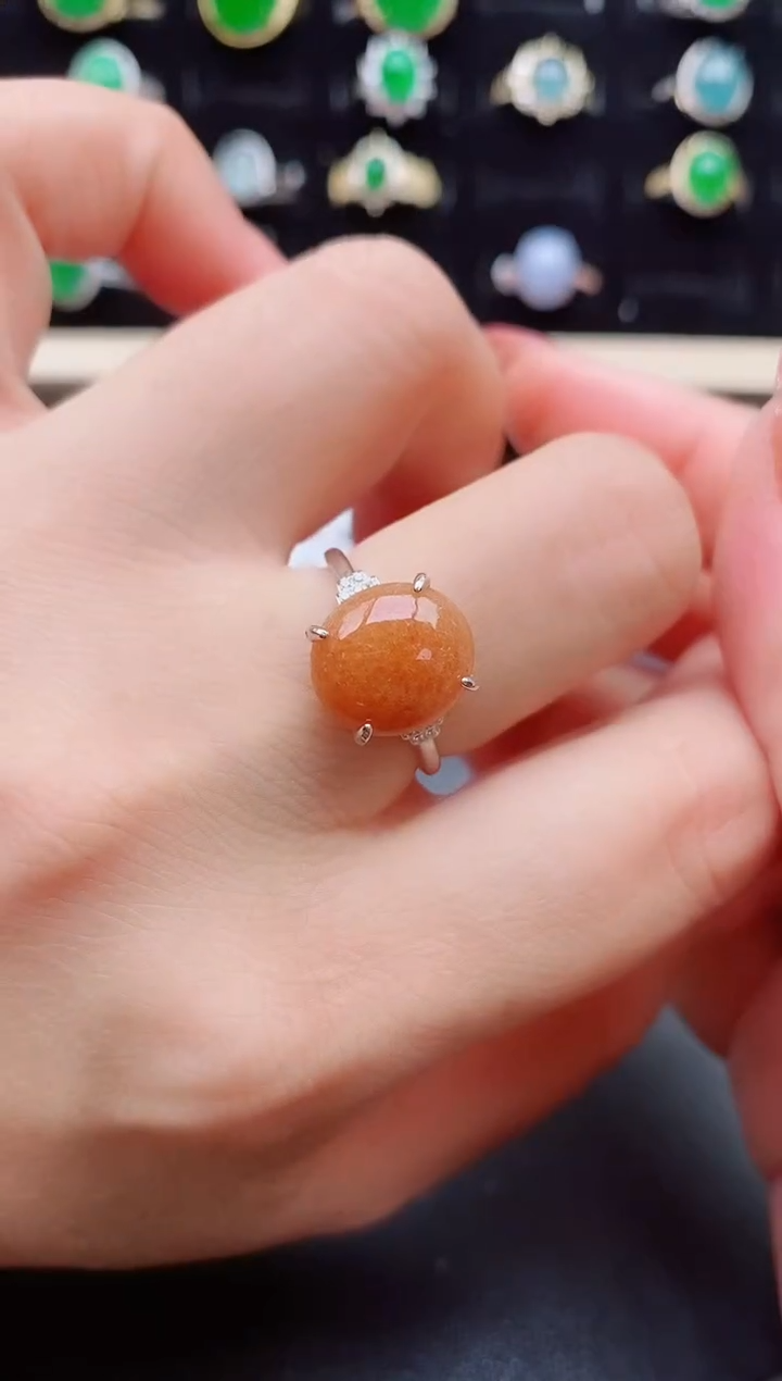 【闪购商品】翡翠戒指银S925镶嵌50850