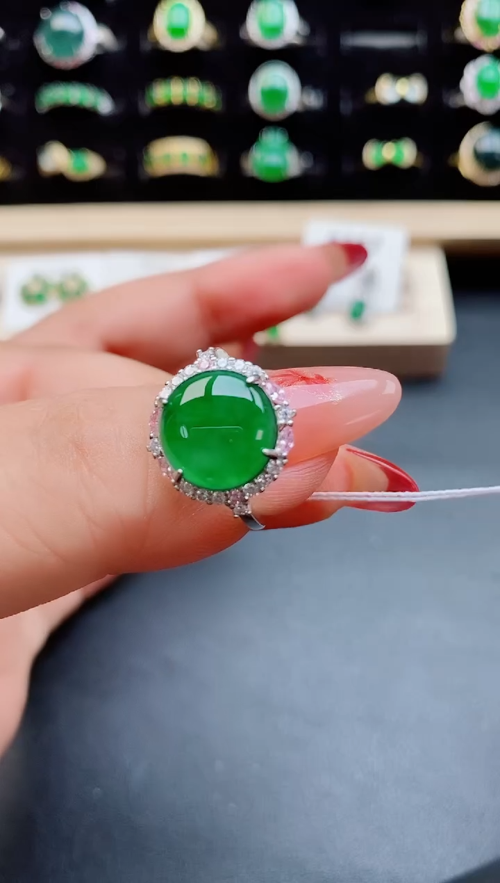 【闪购商品】翡翠戒指银S925镶嵌1212