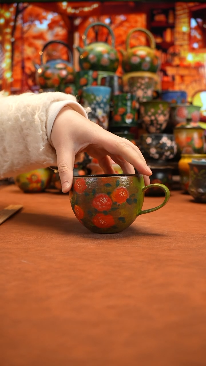 油画   釉下彩   杯子