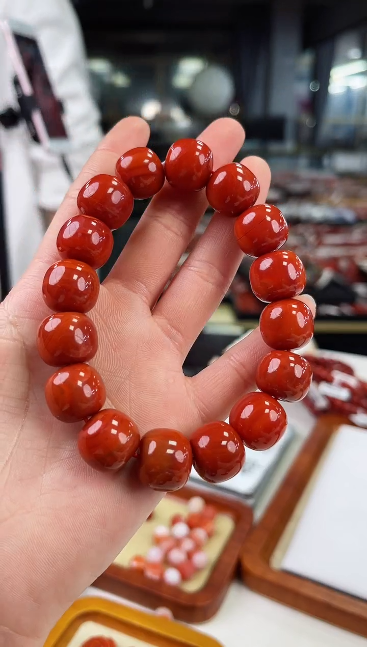 【闪购商品】南红玛瑙瓦西老型手串未镶嵌一个/条