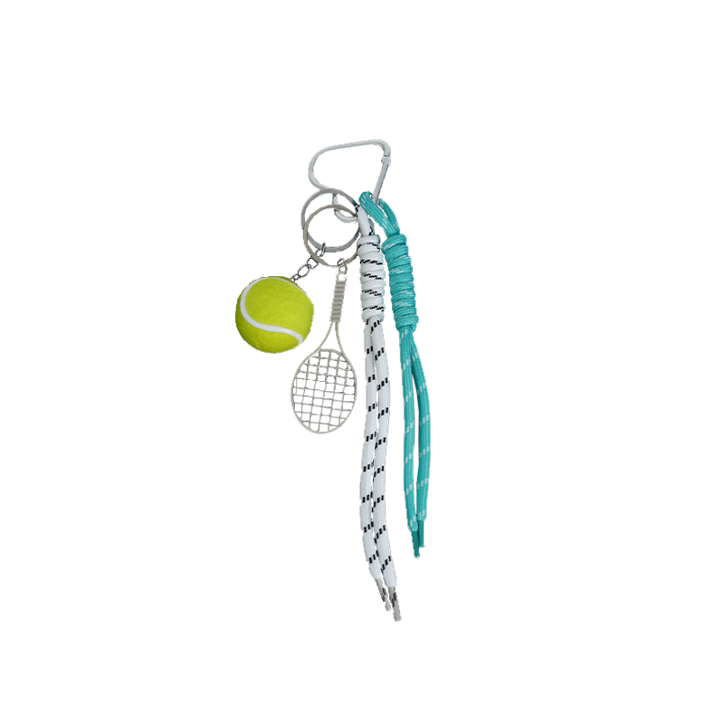 挂件编织绳薄荷绿包包挂件足球创意钥匙扣