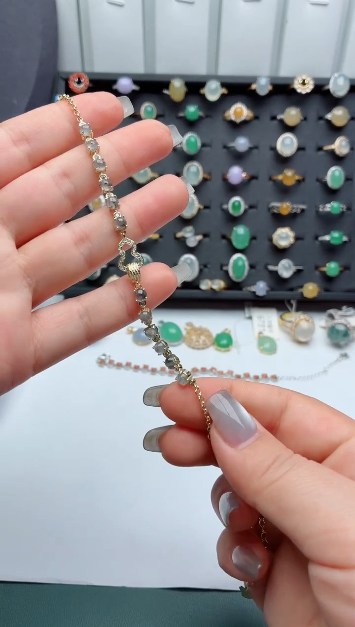 银S925镶嵌戒指翡翠.