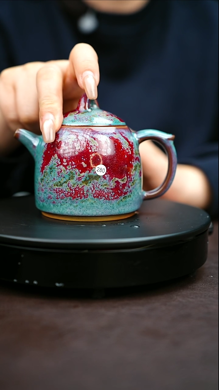 280#原矿钧瓷炉钧釉秦权壶