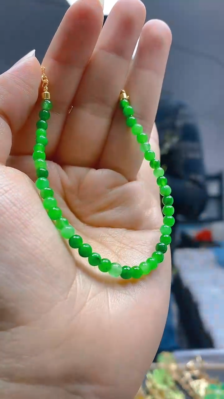 【闪购商品】翡翠耳饰合金048翡翠手链