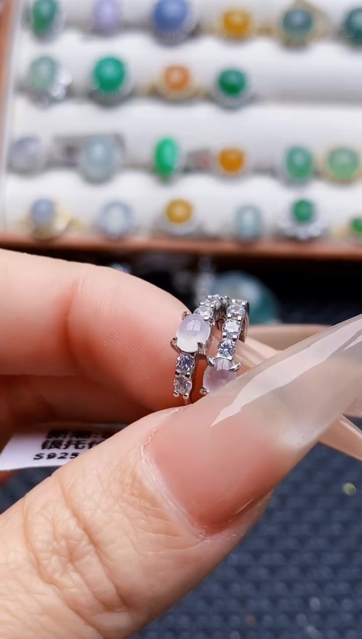 银S925镶嵌戒指翡翠6216